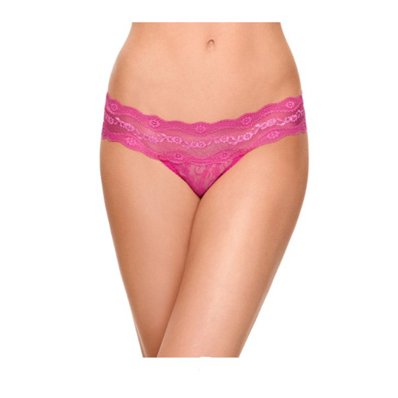 B.tempt'd By Wacoal Lace Kiss Thong Pink Yarrow Size S - Picture 1 of 1